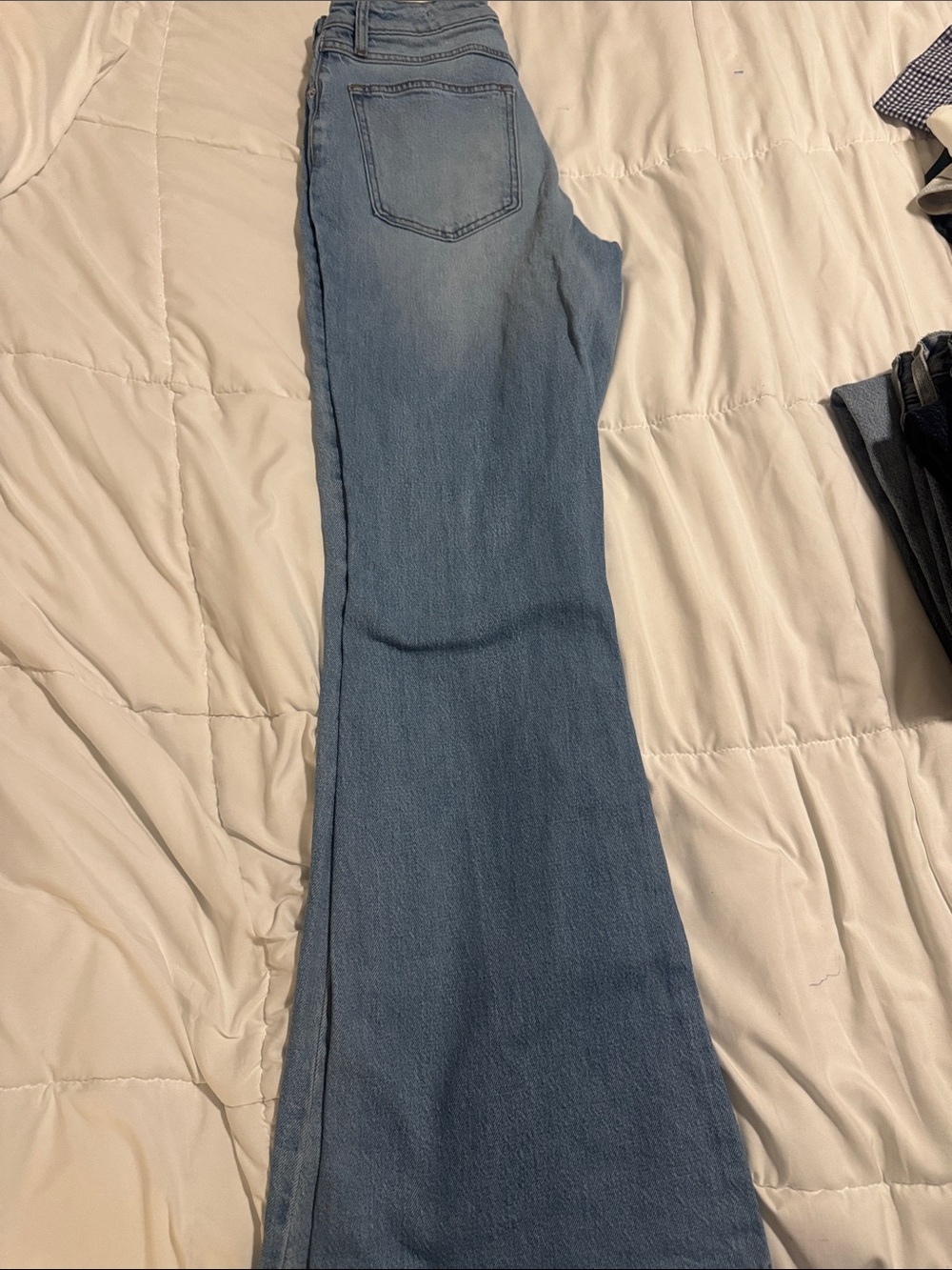 Forever 21 Light Blue High-Waist Wide-Leg Jeans